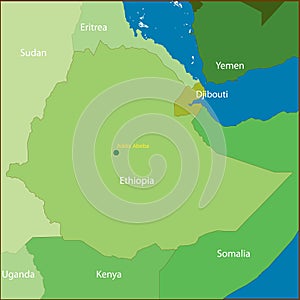 Ethiopia Map.