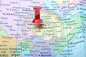 Ethiopia in map