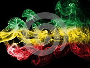 Ethiopia national smoke flag photo