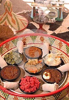 Ethiopian appetizer basket