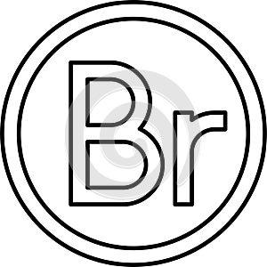 Ethiopian birr or Belarusian ruble coin icon