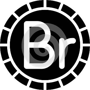 Ethiopian birr or Belarusian ruble coin icon