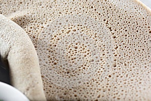 Ethiopian food, texture of injera background