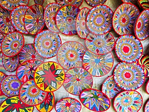 Ethiopian handmade Habesha baskets sold in Axum, Ethiopia.