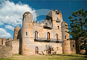 Ethiopian kings castle in gonder gondar ethiopia