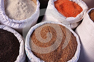 Ethiopian market food sale in Bahir Dar