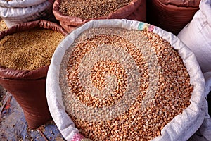 Ethiopian market food sale in Bahir Dar