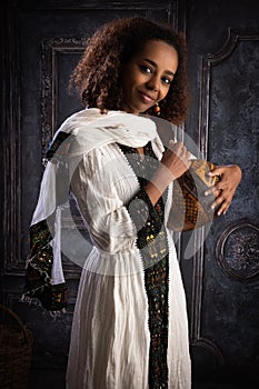 Ethiopian model in national costume