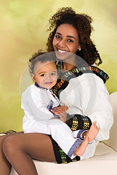 Ethiopian mother with baby photo