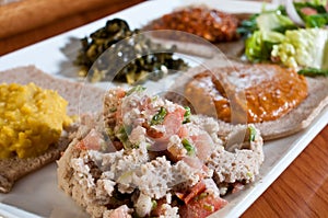 Ethiopian sampler plate photo