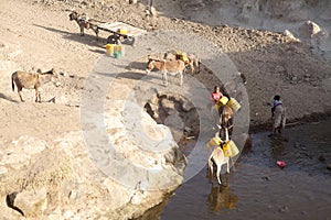 Ethiopian women and water supply