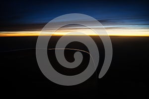 Ethipia Sunset from Airplane