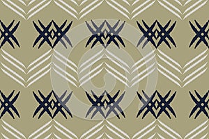 Ethnic abstract ikat art. Seamless pattern in tribal, folk embroidery, and Mexican style.