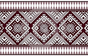 Ethnic abstract triangle pattern art. Seamless pattern in tribal, folk embroidery, and Mexican style. Aztec geometric art ornament