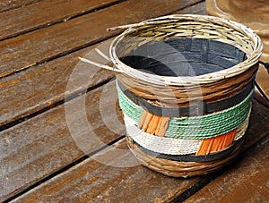 Ethnic african basket handicraft