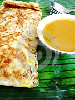 Ethnic asian Indian food Murtabak