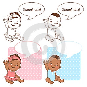 Ethnic baby shower card.
