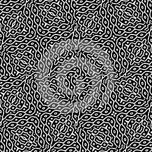 Ethnic Black and White Geometric Pattern