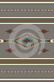 Ethnic boho geometric ornament. Vector seamless native tribal pattern. Mexican blanket, rug. Native American tribal illustration.