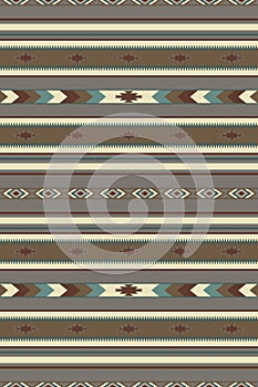 Ethnic boho geometric ornament. Vector seamless native tribal pattern. Mexican blanket, rug. Native American tribal illustration.