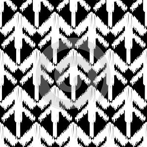 Ethnic boho seamless pattern. The shapes of the arrows with shading. Brushwork. Hand hatching. Scribble texture. Traditional ornam