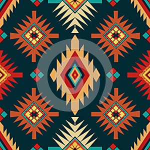Ethnic boho seamless pattern. Tribal aztec ornament.