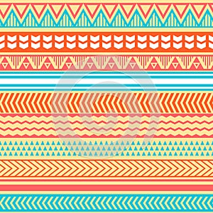 Ethnic boho tribal indian seamless pattern set.