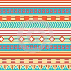 Ethnic boho tribal indian seamless pattern set.