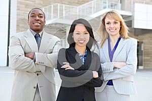 Ethnic Business Team (Focus on middle woman)