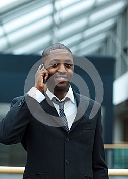 Ethnic businessman on phone