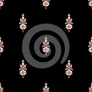 ethnic design allover seamlees floral pattern mughal art