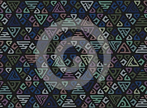 Abstract tribal art ethnic seamless pattern. Ikat. Folk repeating background texture. Geometric print. Fabric design. Vector wallp photo