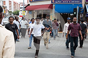 Ethnic district Little India in Singapore