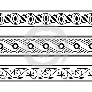 Ethnic floral blockprint border