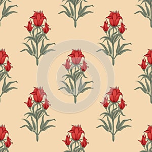 Ethnic floral blockprint pattern