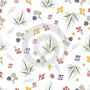 Ethnic floral seamless pattern