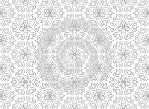 Ethnic floral seamless pattern background