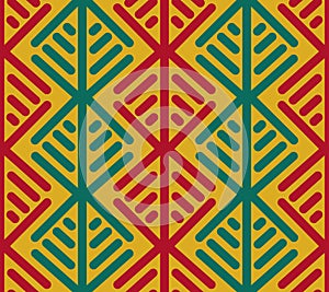 Ethnic geometric seamless pattern