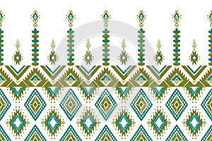 Ethnic geometric seamless pattern for background or wallpaper, hand-draw illustration