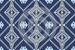 Ethnic Geometric seamless traditional pattern in rectangle and small triangle style and crossing stripe line.