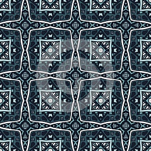 Ethnic geometric seamless vintage tiled texturre ornamental pattern