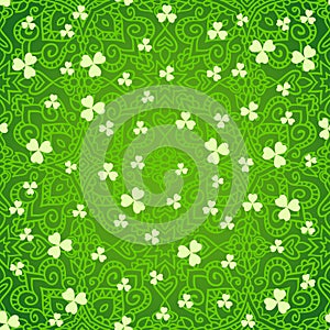 Ethnic green clover backgrounds