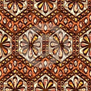 Ethnic hand drawn seamless pattern