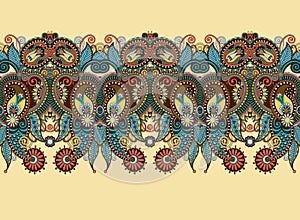 Ethnic horizontal authentic decorative paisley