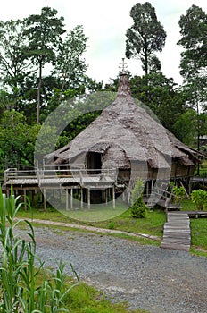 Ethnic rites house, Borneo Bidayuh tribe photo