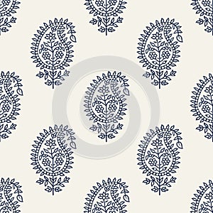 Ethnic India floral paisley pattern.
