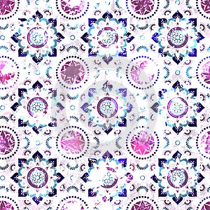 Ethnic Inspired Lace Mandala Print