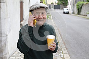 Ethnic man talking on the phone in urban setting