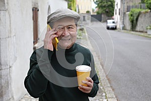 Ethnic man talking on the phone in urban setting