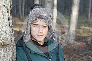 Ethnic man in warm clothing photo